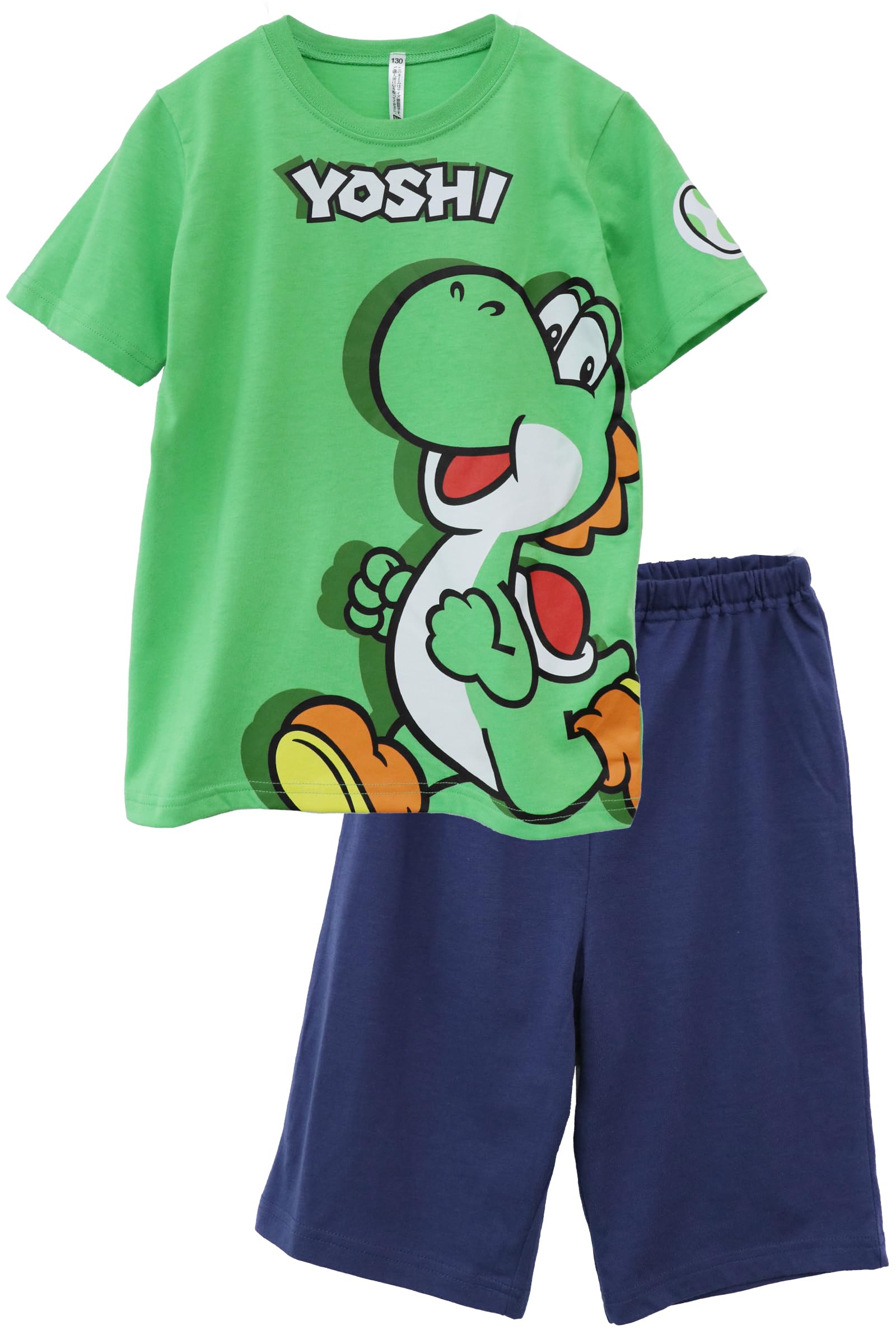 

Super Mario Kids Short Sleeves Half Light Green [Kaitac Family] Pajamas, & Pants, Summer, 100cm, (Yoshi)