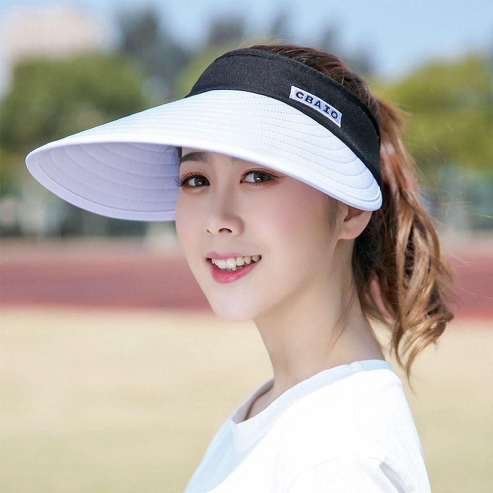 Summer UV Protection Breathable Adjustable Beach Cap Sun Hat Sports Visors Empty Top Hat