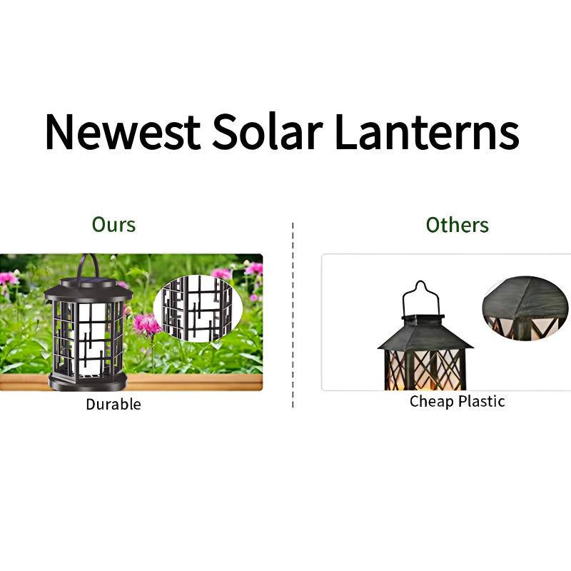 Solar Flame Lantern Vintage Outdoor Waterproof 20LED IP65 Solar Powered Garden Decor Landscape Lighting for Patio Yard Pathway