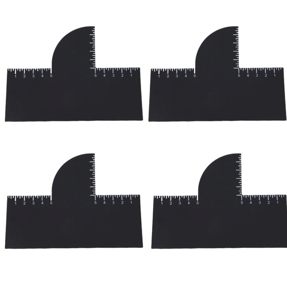 4pcs Reusable Hairline Shaping Tool Easy To Clean Edge Line Up Tool Barber Enhancement Card For Men