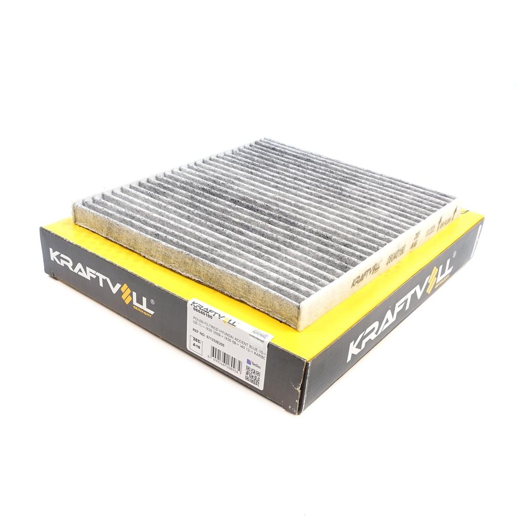 V1ESP1261 Cabin Air Particulate Carbon Pollen Filter Genuine KRAFTVOLL 06040180 for Kia Carens FJ Sportage MK2 Rio JB UB Carens UN Cerato TD Shuma TD