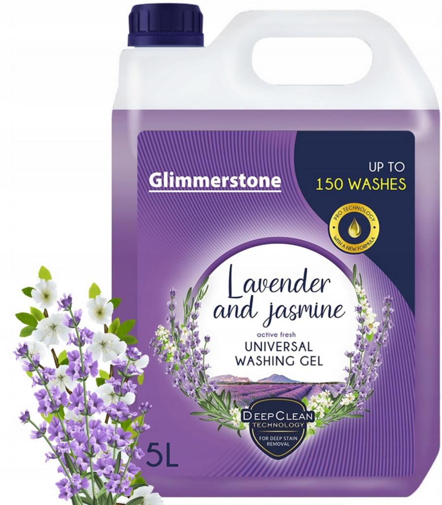 Gel Lavatrice Liquido Universale Profumo Lavanda e Gelsomino, 5L, 150 Lavaggi Den