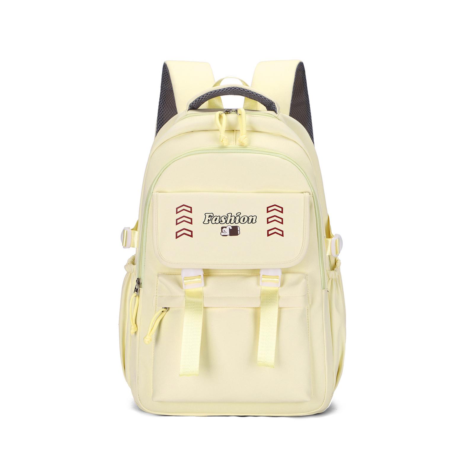 

Backpack For Junior High School, High School, College Students, Large Capacity Backpack, Casual Printed Travel Outdoor Backpack One Size жовтий