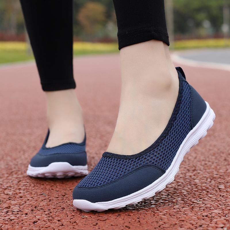 35-42 Damen Flache Schuhe Casual Bootsschuhe Mutter Krankenschwester Loafers