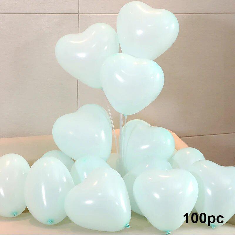 Heart-Shaped Thickened Macaron Balloons 2.2g for Weddings, Birthdays, Holidays, and Party Decorations