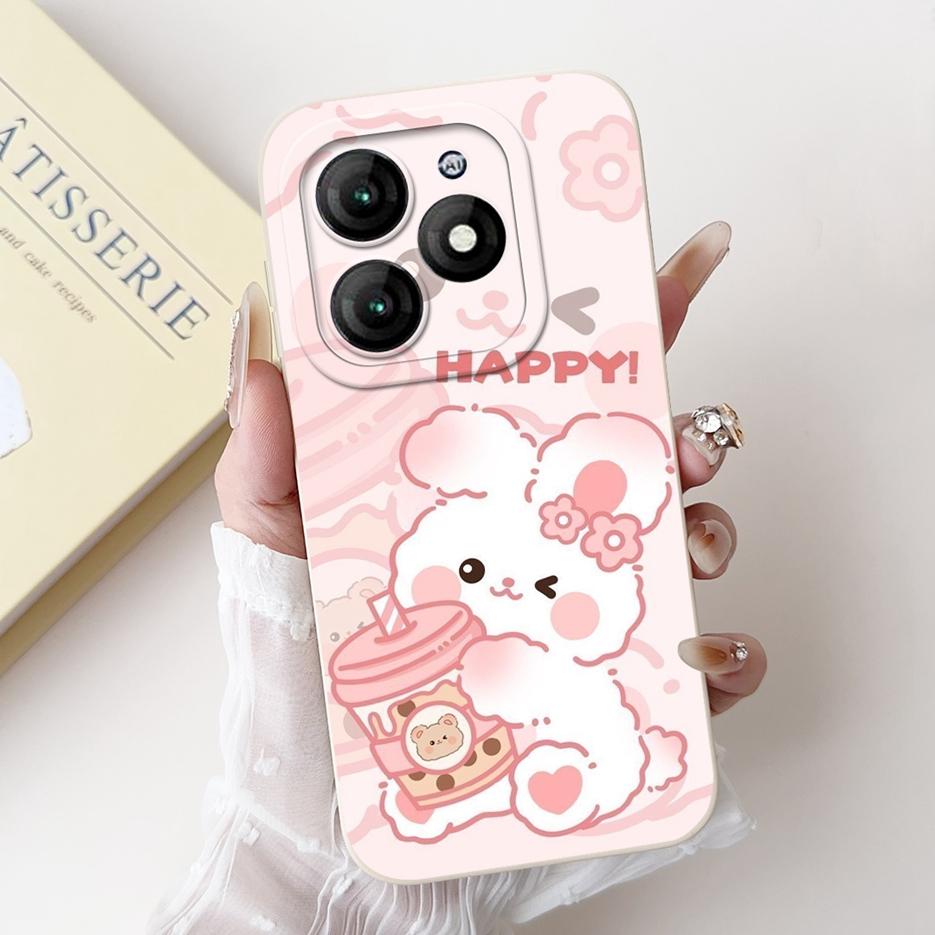 For Itel A70 Case A665L Cute Panda Cartoon Cover Soft Silicone Shockproof Phone Case Fopr Itel A70 A 70 ItelA70 Back Cover Shell