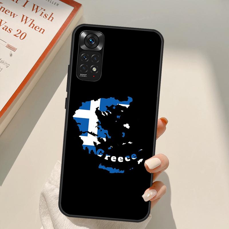 Greek Greece Flag Case For Xiaomi Redmi Note 10 8 9 11 Pro 8T 9S 10S 11S Redmi 10C 9C 9A 9T K50 K40 Gaming