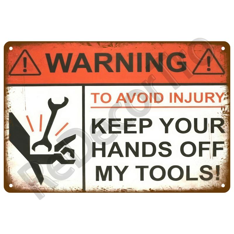 Caution Warning Metal Sign For Safety Signs Danger Beware Tin Sign Plate Home Wall Decor Vintage Plaque Home Art Painting Poster
