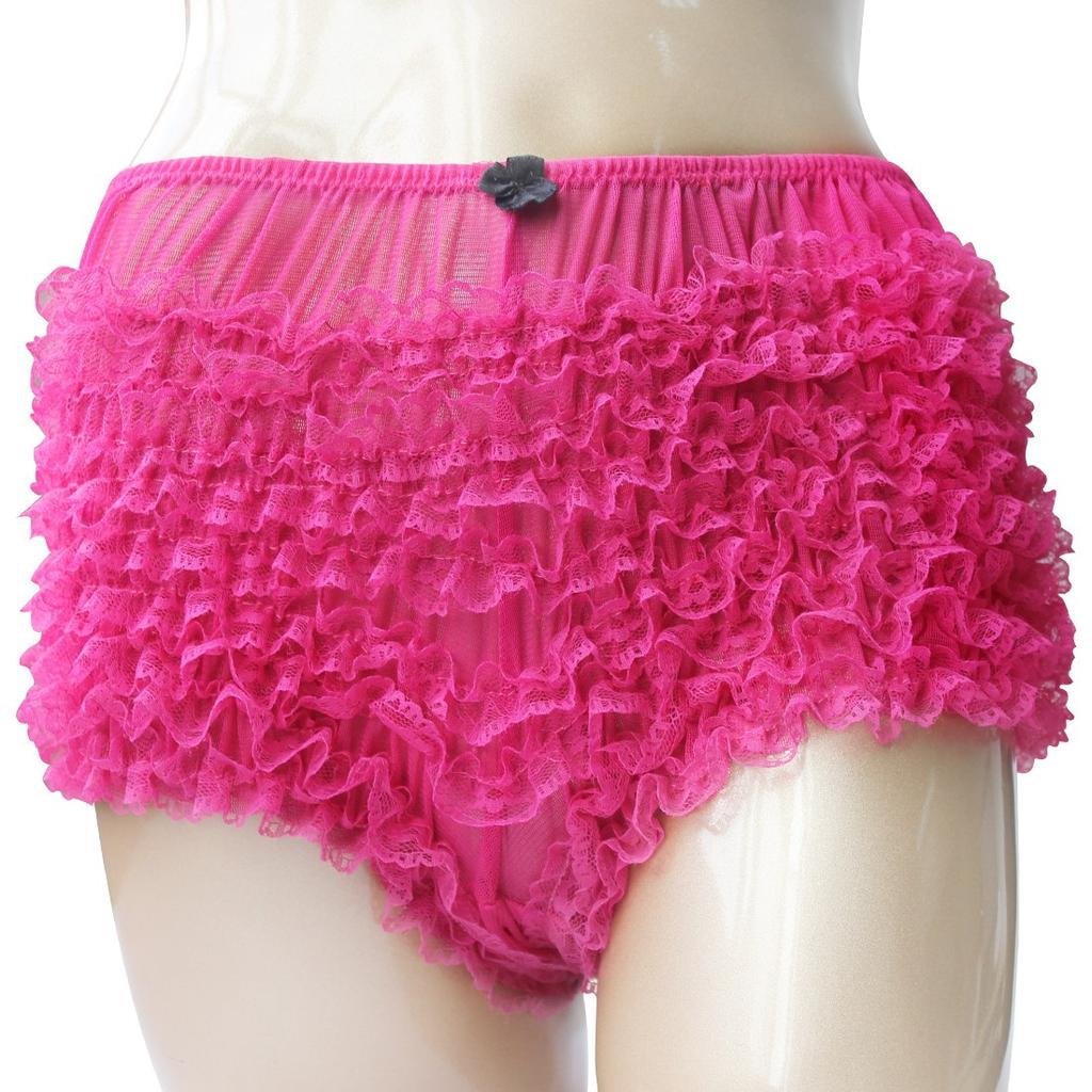 Women's Ruffled Pettipants Bloomers Ruffled Lace Trim Knickers Panties Underwear