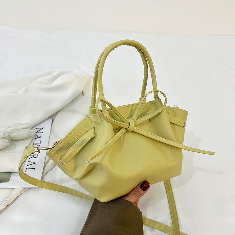 Korean Version of Bow Fresh 2025 Spring and Summer Trendy Fashion Water Bow Crossbody Portable Vegetable Basket Bag Woman