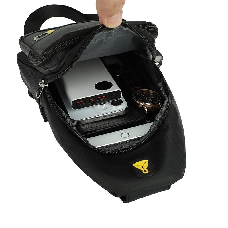 Outdoor Cycling Chest Bag Large Capacity Multi-Layer Shoulder Bag Multi-Functional Men's Crossbody Bag