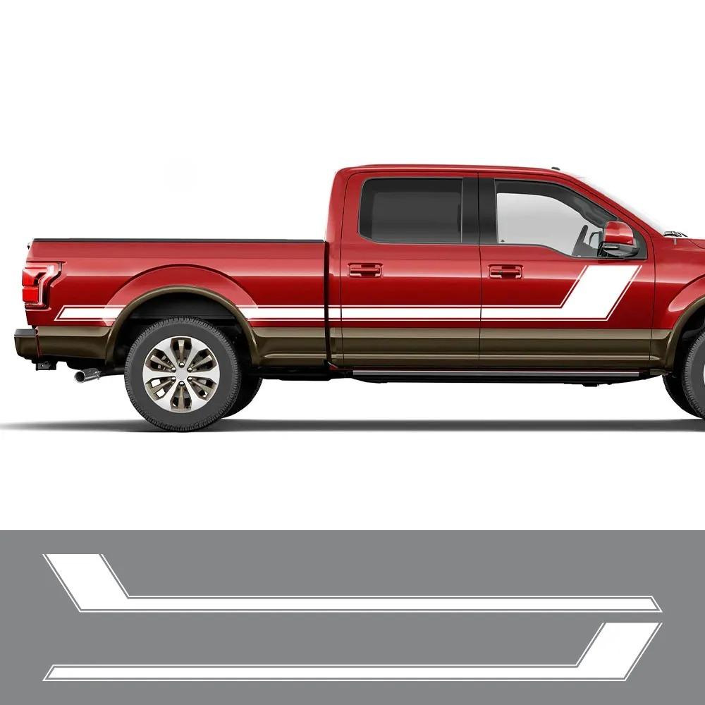 Pickup Door Side Skirt Sticker For Ford F150 Toyota Hilux Dodge RAM Isuzu Dmax Gwm Cannon GMC Sierra Car Decal Auto Accessories