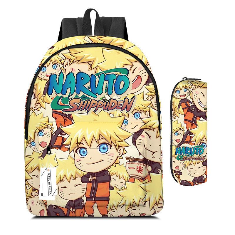 Naruto Backpack Naruto Two-Piece Set Elementary And Secondary School School Bag Children'S Backpack