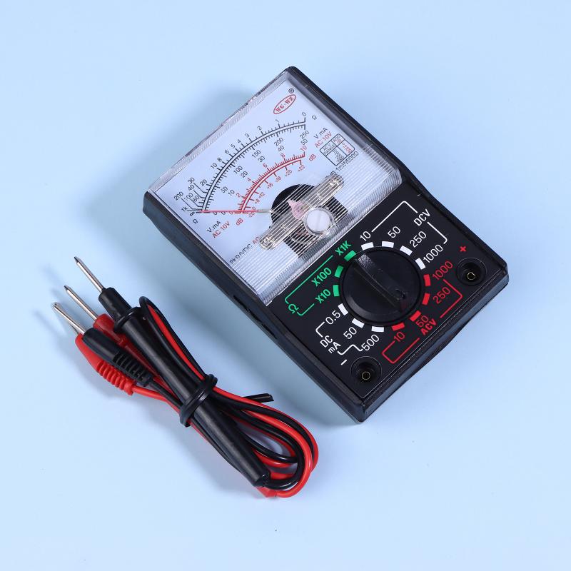 Portable Mini Electric Analog Multimeter Tester Handheld Pointer Voltage Multimeter School Student Experiment Supplies