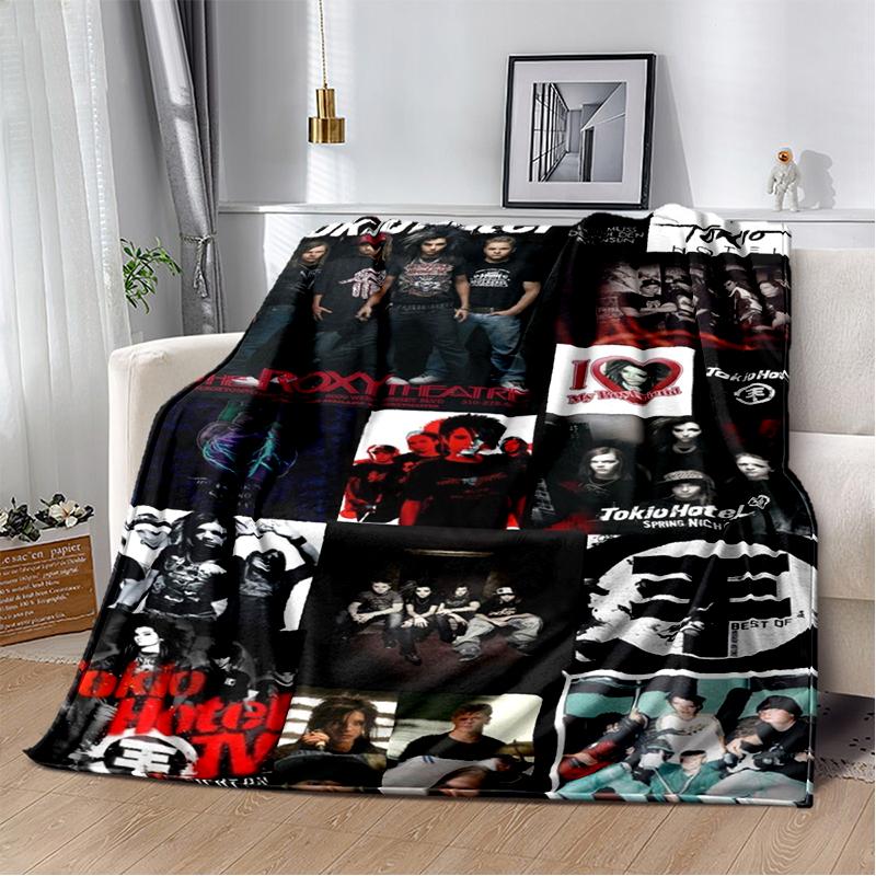 

29 Стилів Новий Tokio Hotel Рок-гурт Том Білл Кауліц Плед, М який Плед для Дому Спальні Ліжка Дивана Покривало Дитячий Подарунок Покривало 75x90cm