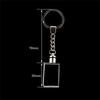 5PCS Crystal Keyring Pendant With LED Light Personalized Glass Commemorative Pendant Souvenir for Luminous Interior Accessories