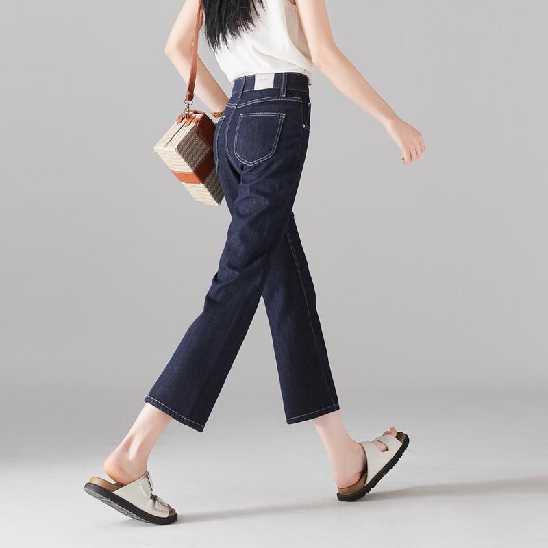 SOFSIL Women's High-Waist Micro-Flared Cropped Jeans