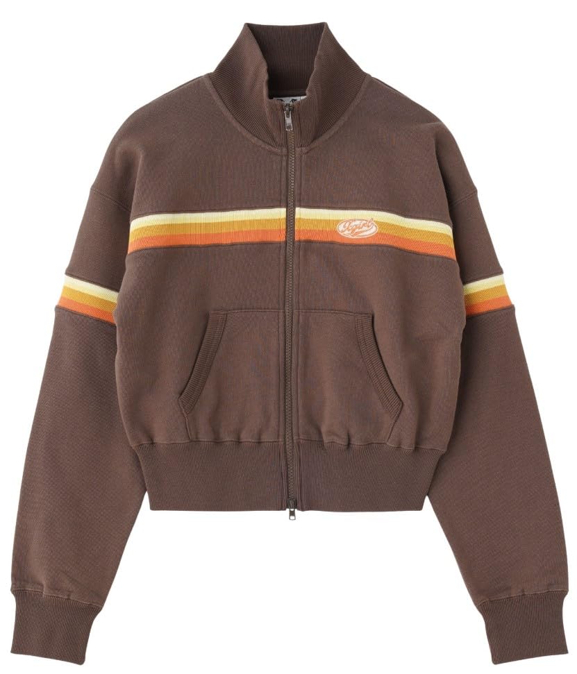 

Striped Compact Sweat Track Top 105251012013 Brown Medium X-girl