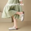 Augustine bag head half slippers women's 2025 new summer wear one-pedal flat-soled pregnant women Mary Jane single shoes