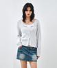 MONGDOL Rib Banded Washed Denim Mini Skirt Light Blue Mdsk037Lblue