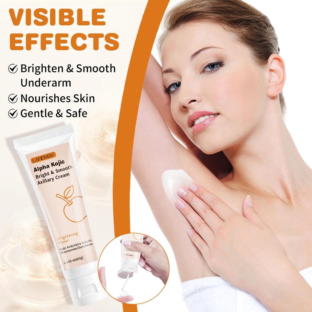 Axillary Cream-Brighten & Smooth Underarm-Nourishes Skin-Gentle & Safe-Suitable For All Skin Types, 60g