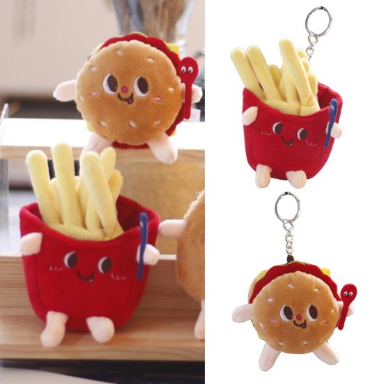 11cm Cute Keychain Decorative Lovely PP Cotton Food