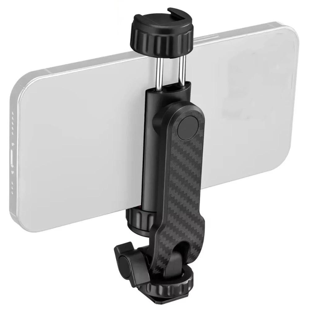 Universal Mobile Phone Holder with Dual Cold Shoe DSLR Camera Monitor Mount  Selfie Live Stream