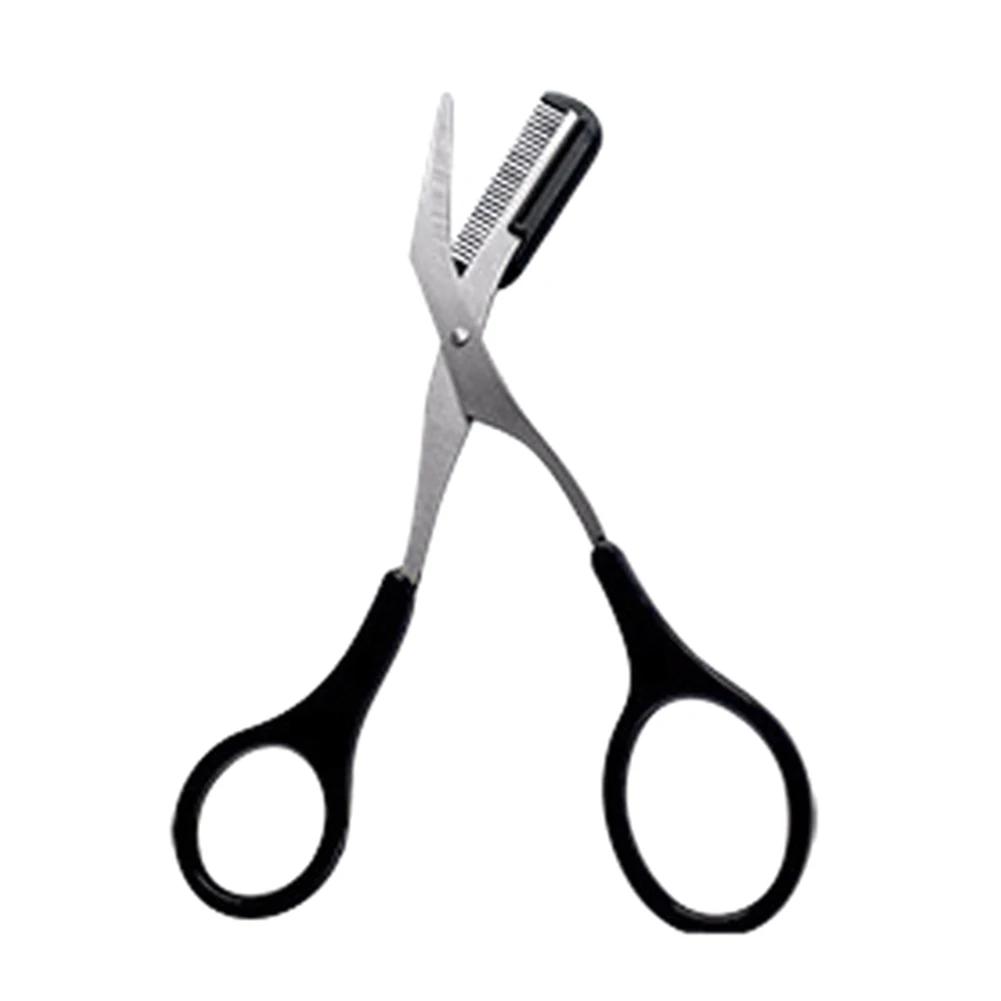 

Eyebrow Trimmer Scissor with Comb Female Male Eyebrow Eyelash Scissors Safety Stainless Steel Face Razor Makeup Beauty Scissors
