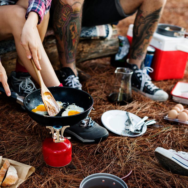 Hiking Stove 3000W Portable Mini Pocket Rocket Camping Backpack Canister Stove Outdoor Cooking Burner Mini Canister Outdoor