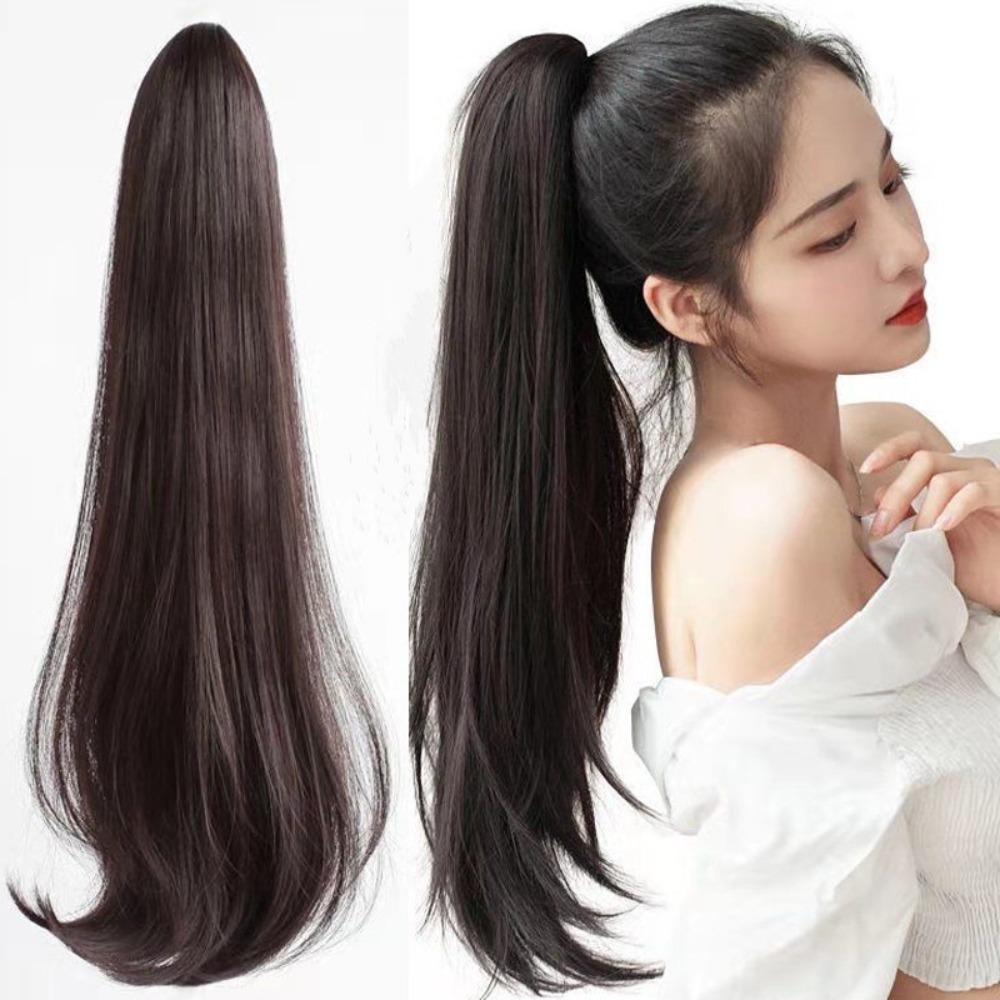 Extension Long Straight Pony Tail Hairpiece Curly Synthetic Hairpiece  for Women Hair Accessories