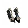 Sandals SummerFeel Rhinestone Flower Women's SummerSocialiteStyle Ankle Strap Sexy Open Toe High Heel