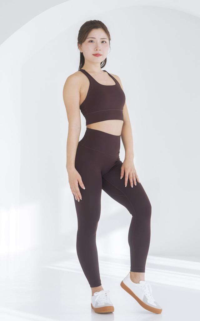 Evan Workout Espresso Size with Sports Gym Winter and Women's High-Rise Leggings, Brown, XL, Bra, Yoga, Wear, Diet, Activewear, Training, More.