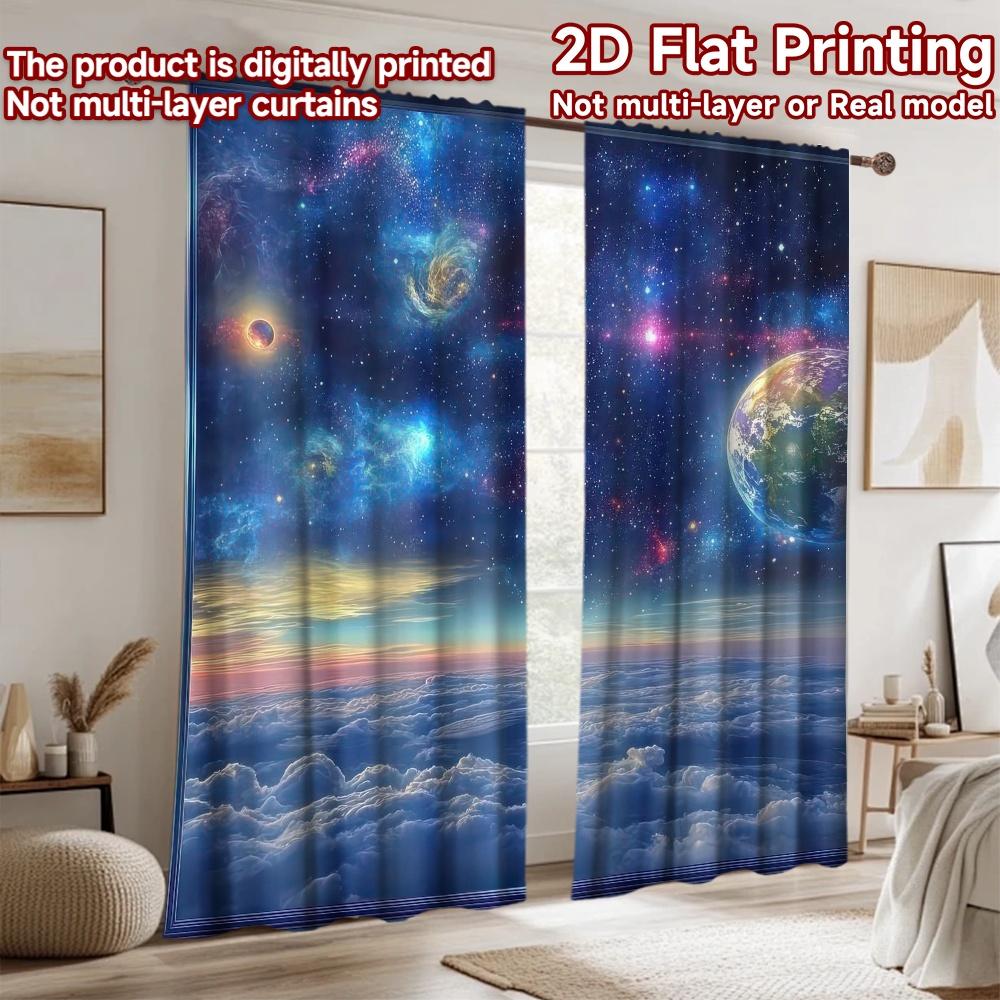 2D flat Photography Backdrop Popular Background cloth Colorful Cosmic Sky 100% Polyester Family Party Decoration Perfect for