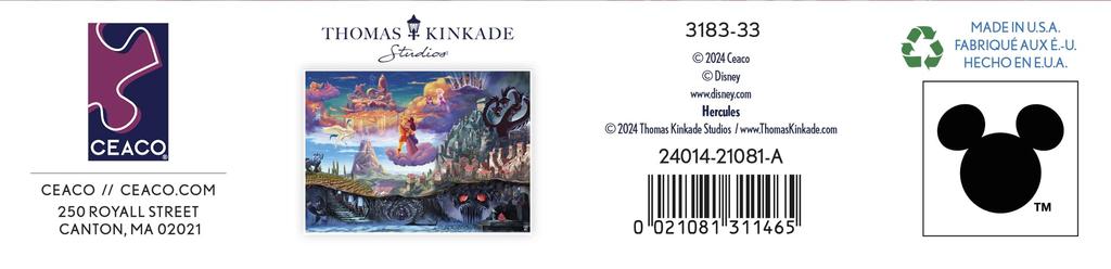 Ceaco Thomas Kinkade Disney Hercules 1000 Piece Jigsaw Puzzle - - - -
