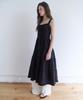 Lora Lora Peasant Shirring Long One Piece Black