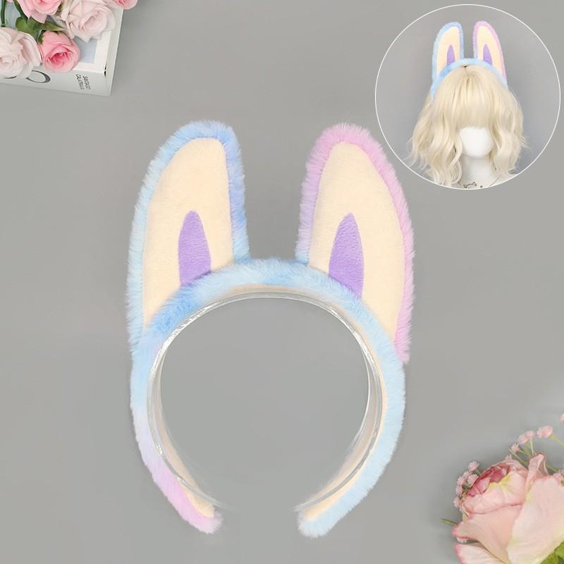 Cute Plush Cartoon Ear Headband Women Men Face Washing Hair Accessory Soft Fuzzy Animal Ears Headwear