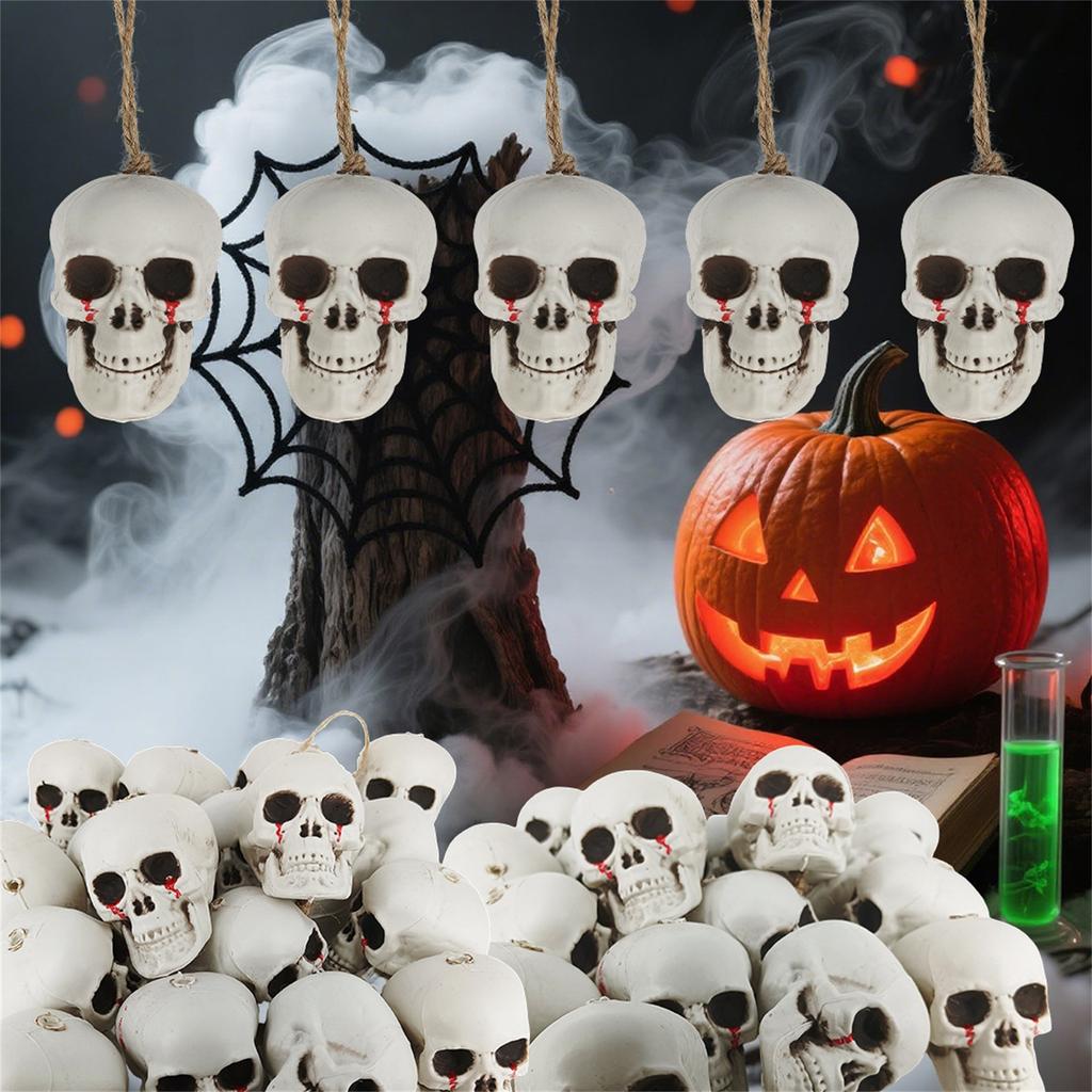 Halloween Horror Bleeding Head Pendant Hanging Halloween Christmas Tree Fireplace Balcony Table Decoration