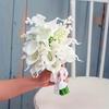 3/5/10Pcs 35cm White Artificial Calla Lily Flowers Bouquet for Home Room Wedding Bridal Shower Party Garden Decor DIY Supplies