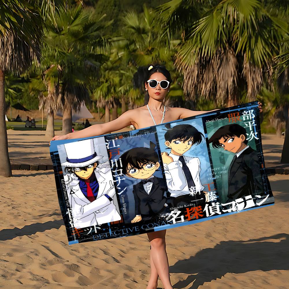 3D D-detective C-conan Anime Microfiber Beach Towel Absorbent Quick dry Soft Yoga Swimming Resort Mountain Climbing Towel