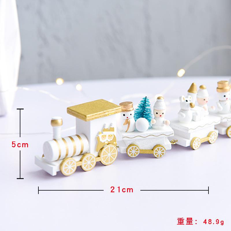 

Wooden Painted Small Train Christmas Gifts Creative Holiday Decorations Ornaments for Festive Home Decoration
