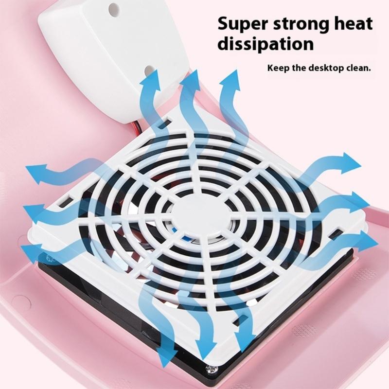 Quiet Manicure Dust Absorber Powerful Motor Compact Desktop Vacuums Pink Aesthetic Design For Professional Home Nail Art