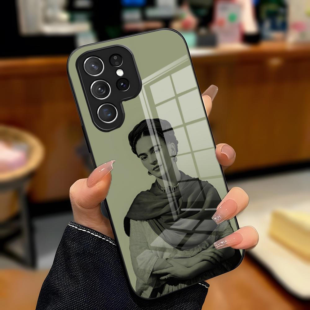 

Чехол для телефона F-Frida Kahlo для Samsung S26 S25 Plus S20 S20 Plus S22 Ultra S23 FE S21 Plus S21 Ultra Стеклянная крышка Samsung S21 Ultra