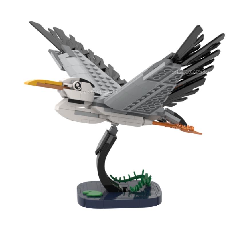 MOC Animal Bird Raven Kingfisher Feral Pigeon Model Building Blocks Set Robin Eagle Assembly Bricks Toys Birthday Xmas Gifts