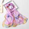 New Women's Air Conditioning Thin Silk Scarf  Silk Emulated Silk Versatile Silk Scarf  Sun Protection Scarf  Colorful Scarf