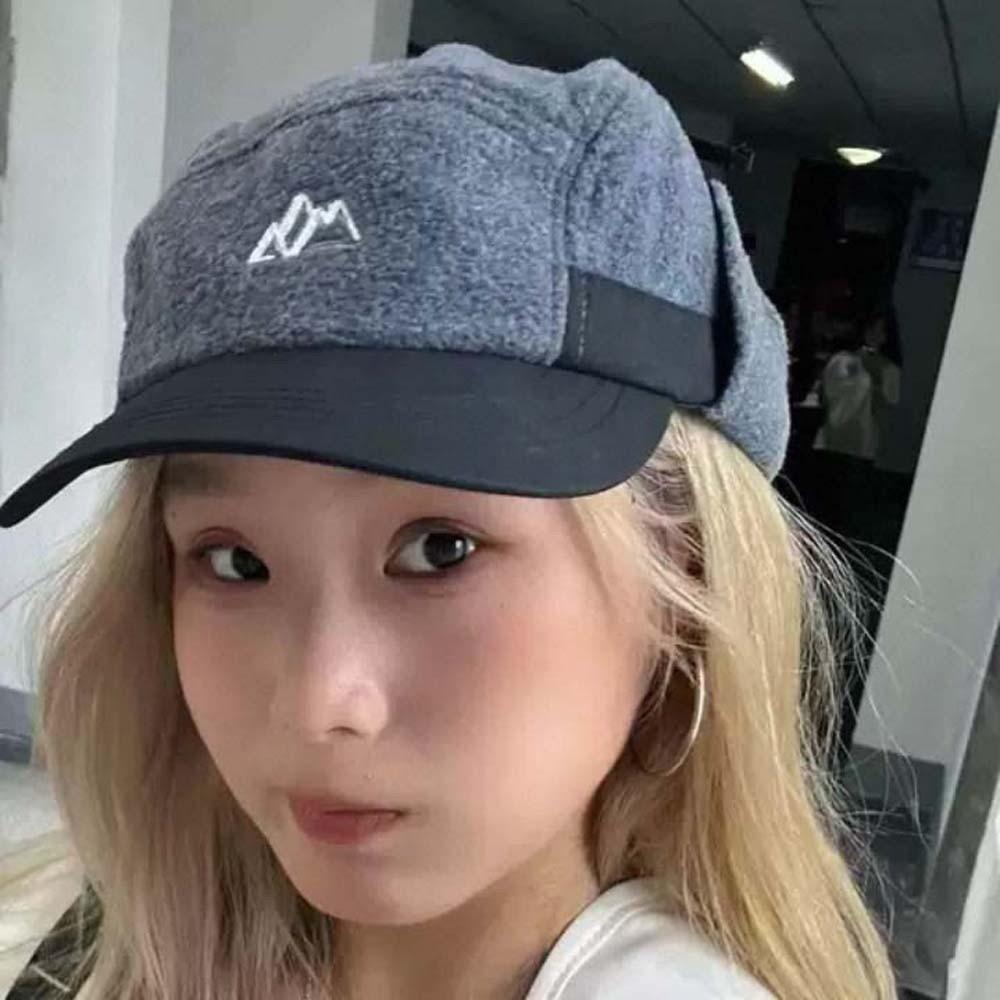 Multi-functional Earflaps Visor Hat Japanese Style Windproof Pilot Cap Ear Protection Cap Women