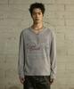 LANARCHIVE [0108] Rivet Henley Neck Zipper Long Sleeve - Gray