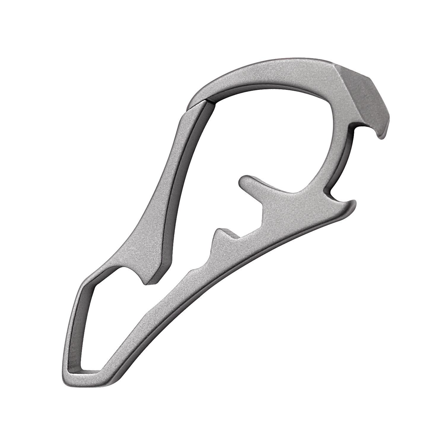 Брелок из титанового сплава: Многофункциональный ломик, Мини-инструмент EDC, Открывалка для бутылок, Крючок для автомобильного ключа.