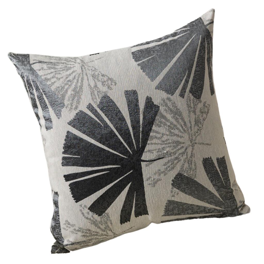 Leaf Pattern Jacquard Linen Pillow Cover Soft Textured Fabric Wrinkle Resistant Cushion Case For Living Room Bedroom