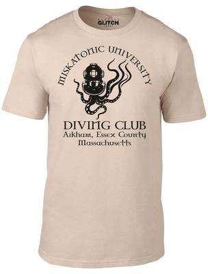 Maglietta Miskatonic Uni Diving Club - Maglietta divertente Lovecraft Dagon horror retrò