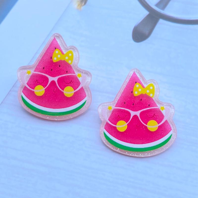 10Pcs Kawaii Cute Mixed Fruit Series Flat Back Acrylic Cabochons Scrapbooking DIY Jewelry Craft Decoration Accessorie H88